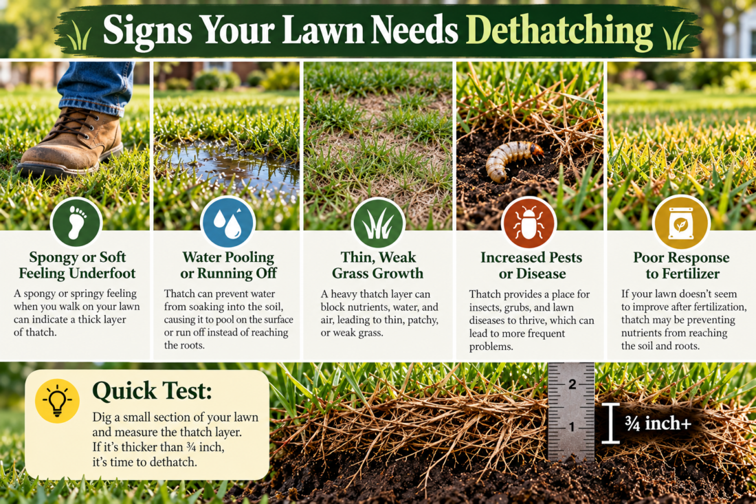 signs your lawn needs dethatching