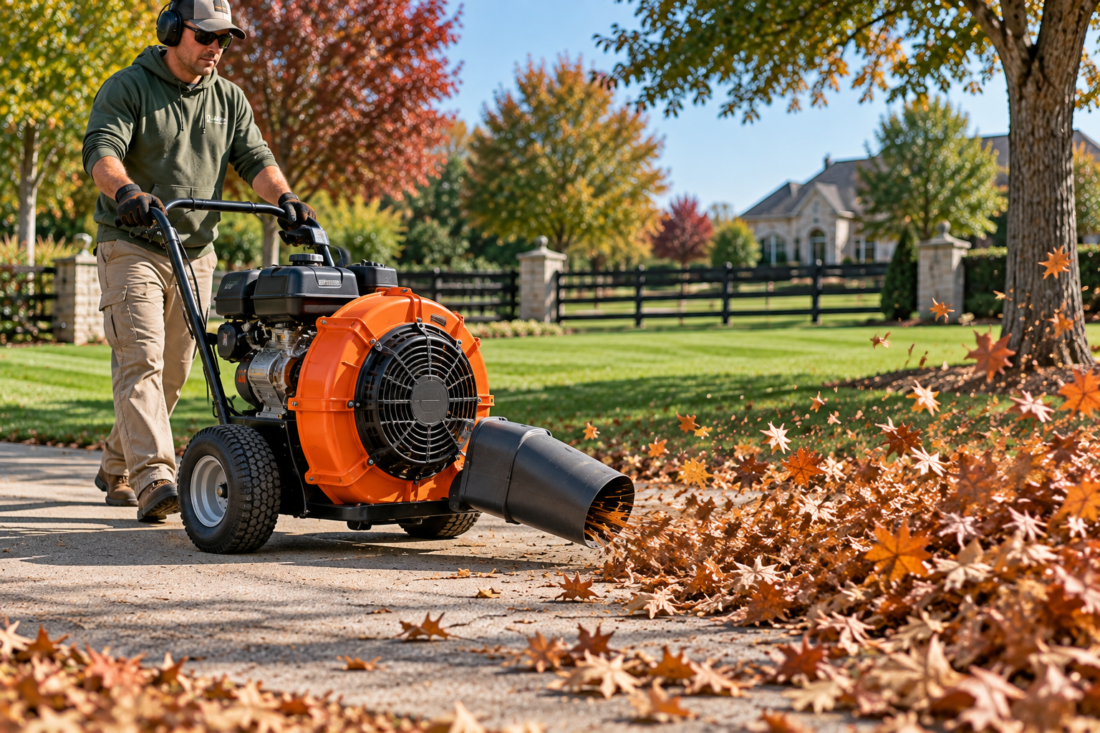 leaf blower on wheels