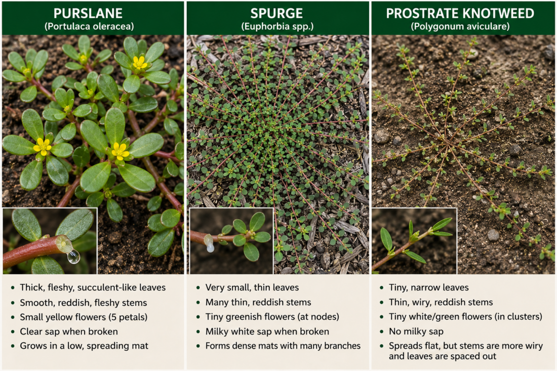 purslane weed look alikes