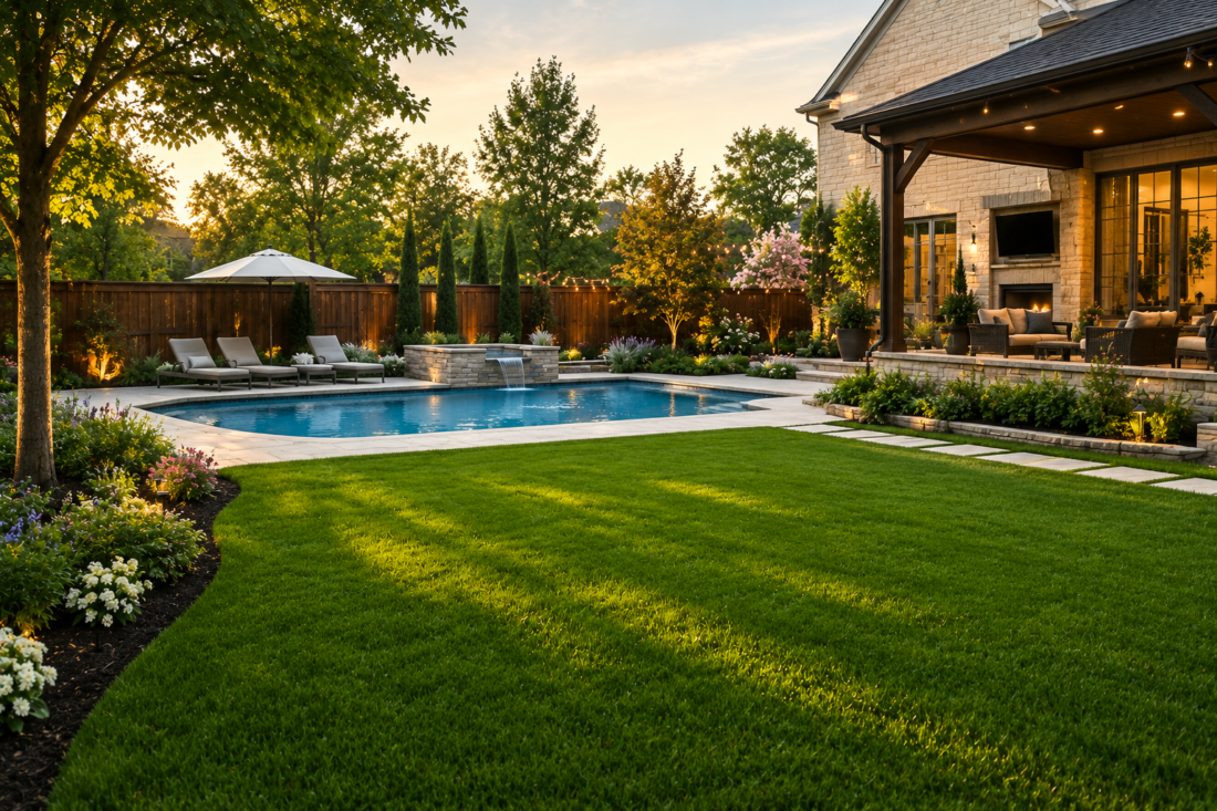 ryno lawn care backyard