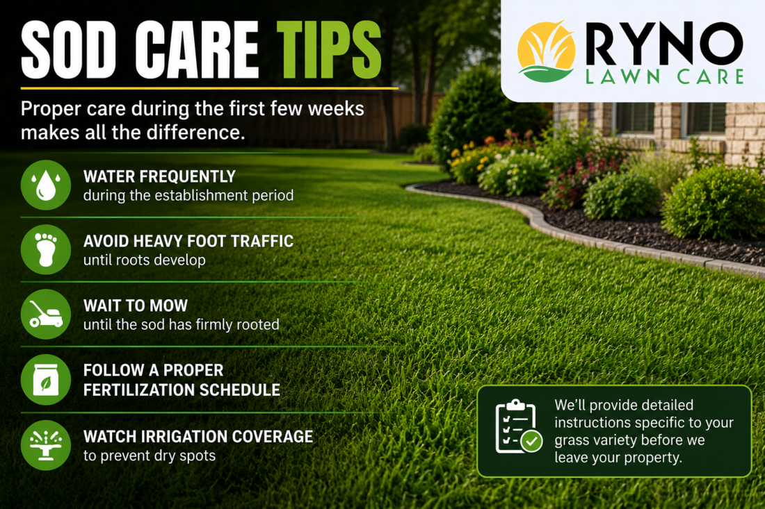 sod care tips haslet