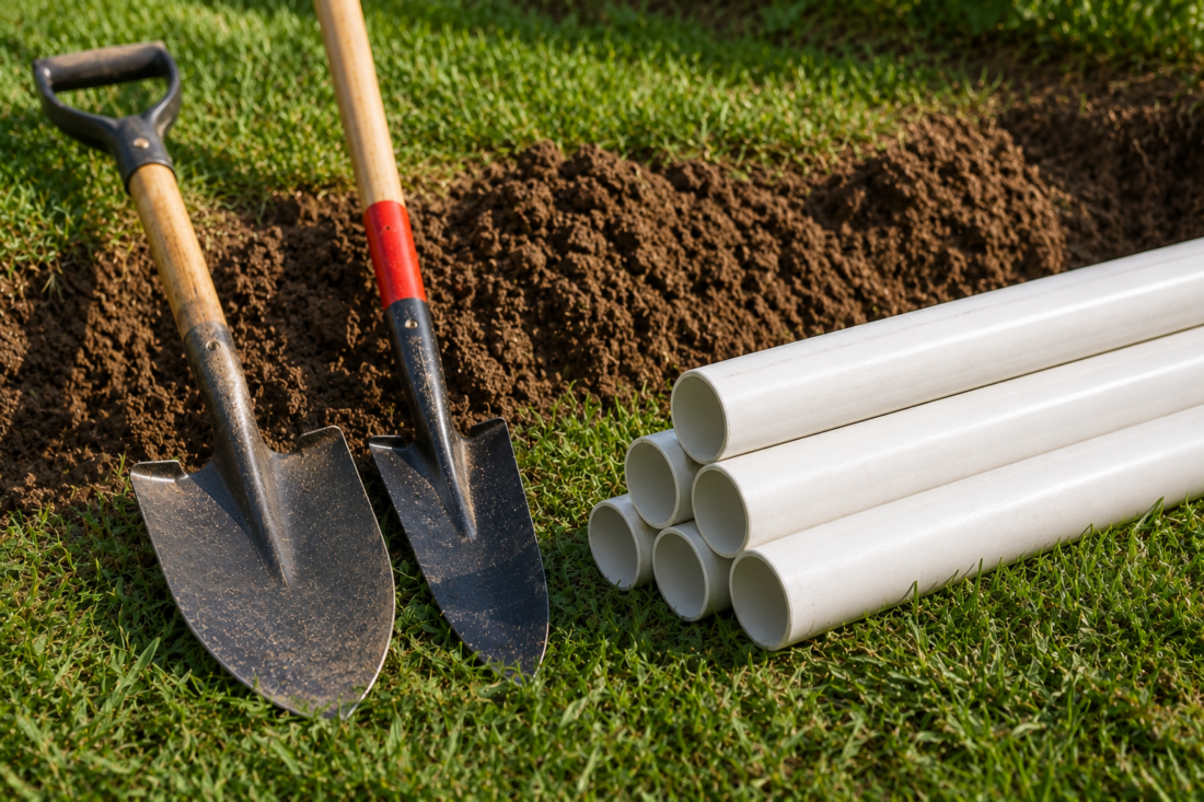 sprinkler line repair supplies