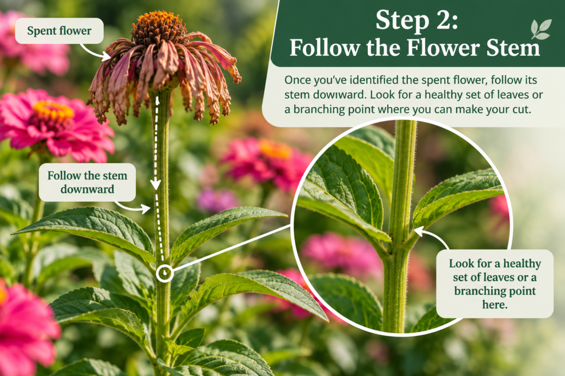 follow flower stem