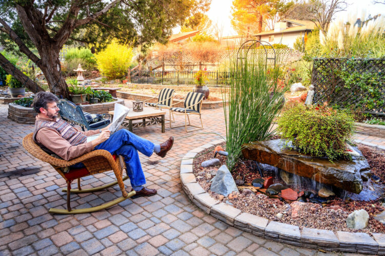 patio desert style garden