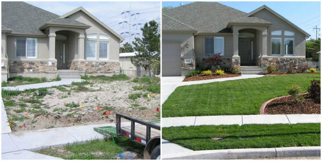 Front Yard Makeovers Before and After - Ryno Lawn Care, LLC