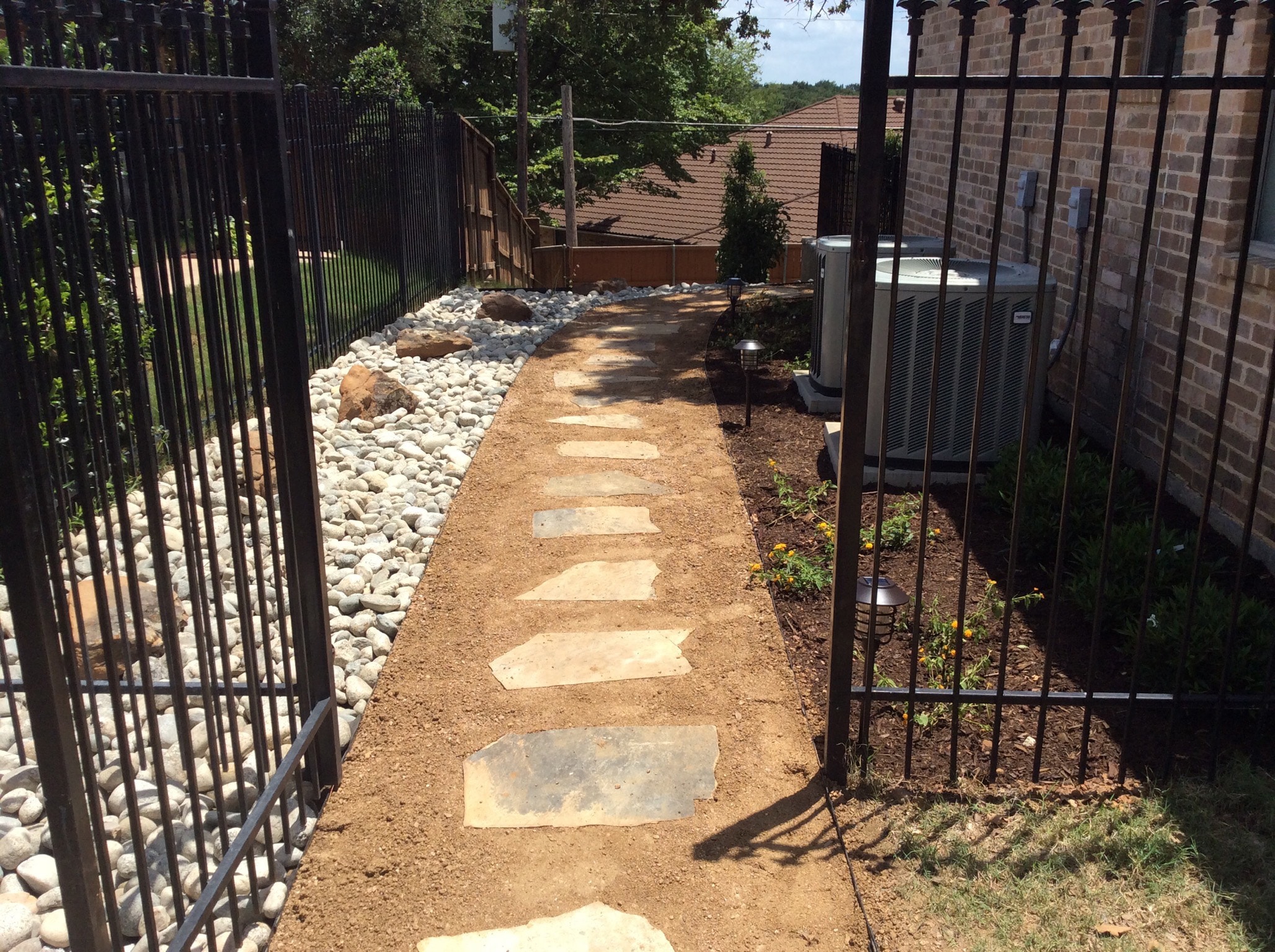 side walkway rock and stone