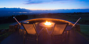 fire pit-winter landscaping project