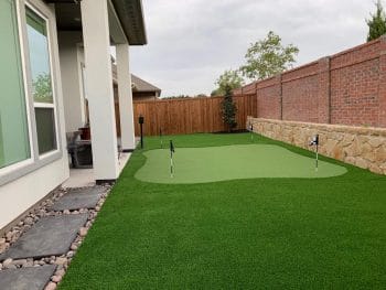 synthetic putting green back yard