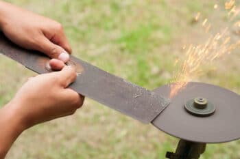 sharpen lawn mower blades