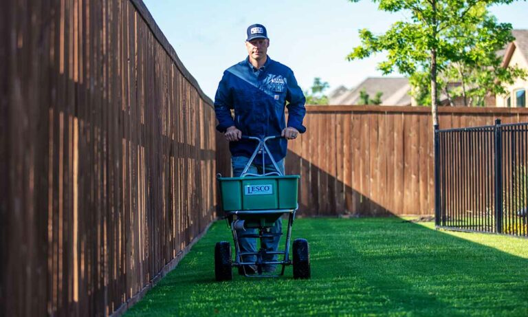 lawn fertilization weed control flower mound